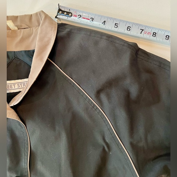 Fleet Street Vintage 1980’s Trench Coat Black Tan Size 16 Women’s - Picture 7 of 12